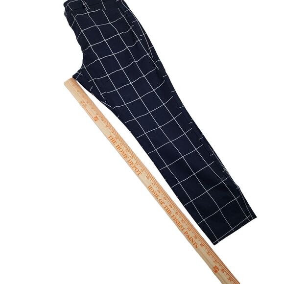 GAP Slim City Crop Pants Cotton Blend Womens Size 10 Blue and White Window Pain - Picture 6 of 9